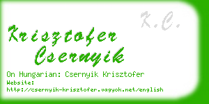 krisztofer csernyik business card